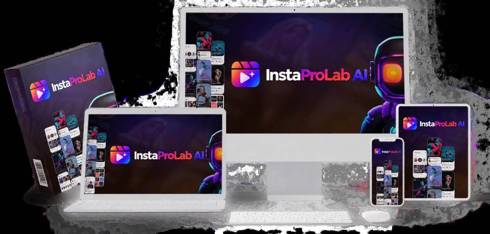 The InstaProLab AI interface analyzing pixel data and textures on a computer screen.