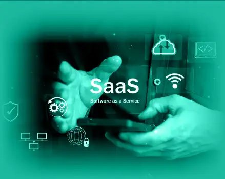 How to Launch AI Software as a Service: A Step-by-Step Guide A clean, modern workspace with a laptop displaying a software as a service dashboard.
